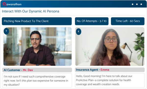 AI video roleplay for insurance
