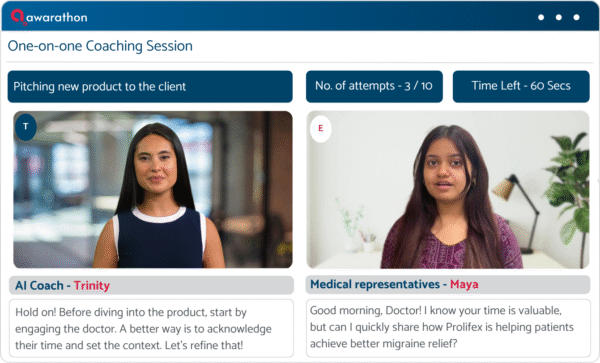 Interact with AI Coach Trinity